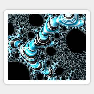 Blue snake fractal Sticker